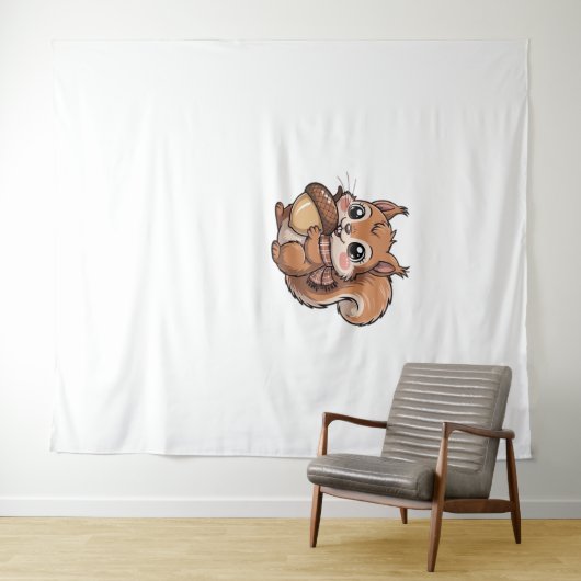 Tenture T-shirt classique écureuil d'automne (En situation (horizontale))