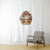 Tenture t-shirt classique kawaii thanksgiving cupcake (En situation)