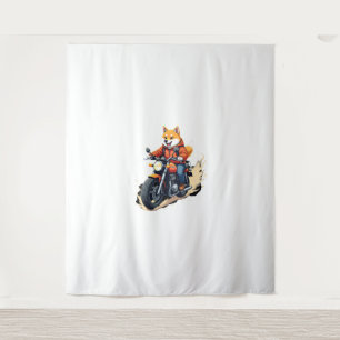 Tenture T-Shirt Drôle, Shiba Inu, Moto, Chien, Marionnette