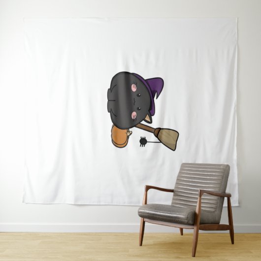 Tenture T-shirt Halloween surdimensionné (En situation (horizontale))