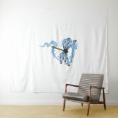 Tenture T-shirt libellules colorées (En situation (horizontale))