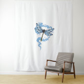 Tenture T-shirt libellules colorées (En situation)