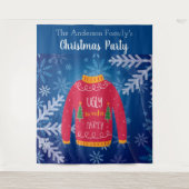 Tenture T-shirt moche pour fête de Noël flocons de neige r (Devant)