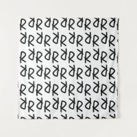 T-Shirt Symétrique R Ligne Art, Doodle Minimaliste