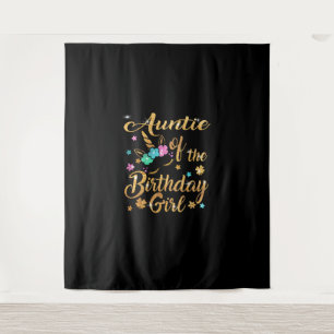 Tenture T-shirt Tante de la fille d'anniversaire Licorne