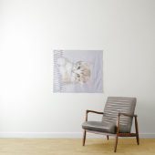 Tenture Tabby Orange Kitten Peinture - Art Chat original (En situation (horizontale))