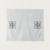 Tenture Table Runner Banner Business 2 Logos Faux Linen (Devant (Horizontal))