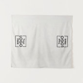 Tenture Table Runner Banner Business 2 Logos Faux Linen (Devant (Horizontal))