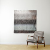 Tenture Tableau abstrait noir et blanc (En situation)