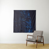 Tenture Tableau abstrait noir et bleu (En situation (horizontale))