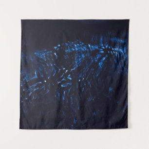 Tenture Tableau abstrait noir et bleu