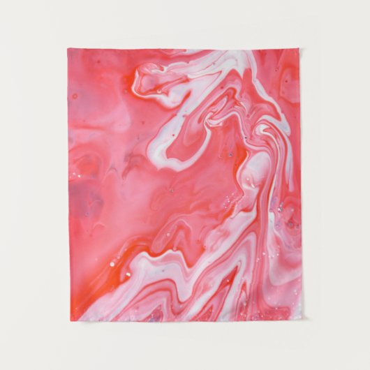 Tenture Tableau abstrait rouge et gris (Devant)