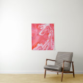 Tenture Tableau abstrait rouge et gris (En situation)
