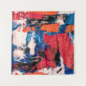 Tenture Tableau bleu, orange, rouge et noir (Devant (Horizontal))