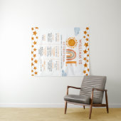 Tenture Tableau de jalons de 1er anniversaire Sunshine and (En situation (horizontale))