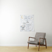 Tenture Tableau de naissance bébé personnalisable avec élé (En situation)
