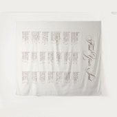 Tenture Tableau de placement de mariage alphabétique noir (Devant (Horizontal))