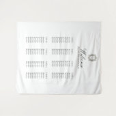 Tenture Tableau de placement de mariage élégant minimalist (Devant (Horizontal))