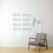 Tenture Tableau de placement de mariage élégant minimalist (En situation (horizontale))