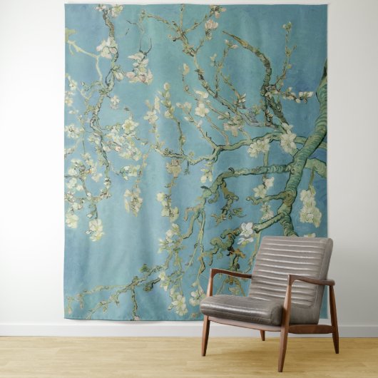 Tenture Tableau des fleurs d'amandes de Van Gogh (En situation)