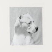 Tenture Tableau Dogo Argentino - Art Chien original (Devant)