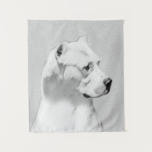 Tenture Tableau Dogo Argentino - Art Chien original (Devant)