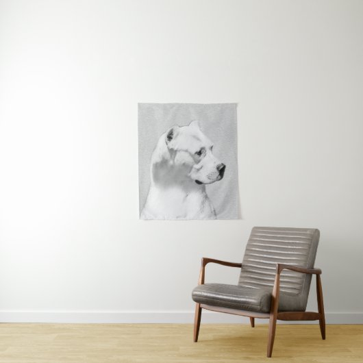 Tenture Tableau Dogo Argentino - Art Chien original (En situation)