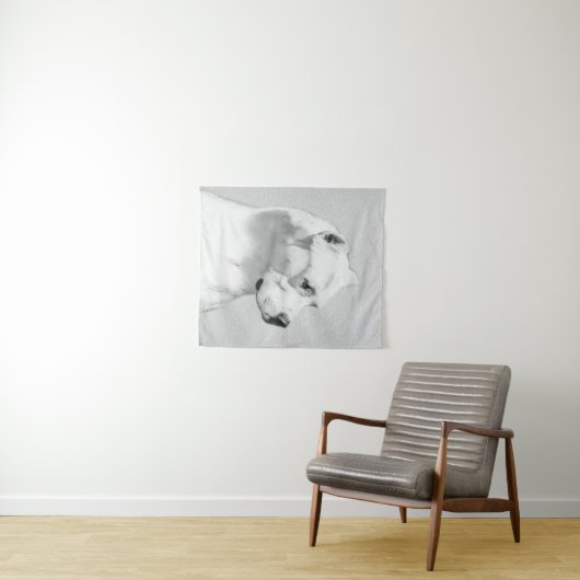 Tenture Tableau Dogo Argentino - Art Chien original (En situation (horizontale))