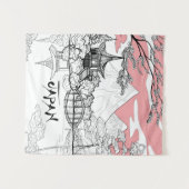 Tenture Tableau en ligne de Temple japonais Lac Mountain (Devant (Horizontal))