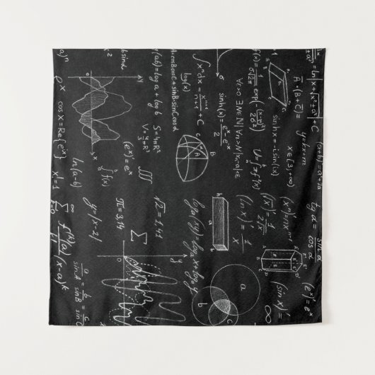 Tenture Tableau noir inscrit avec des formules scientifiqu (Devant (Horizontal))