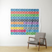 Tenture Tableau périodique des éléments 3 (En situation (horizontale))