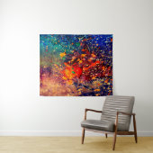 Tenture Tache psychédélique | Fond abstrait arc-en-ciel (En situation (horizontale))