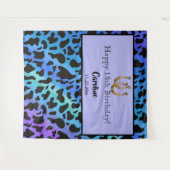 Tenture Taches de vache bleues et noires, anniversaire du  (Devant (Horizontal))