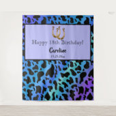 Tenture Taches de vache bleues et noires, anniversaire du  (Devant)