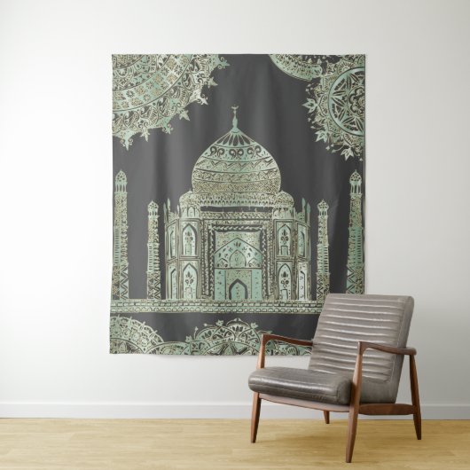 Tenture Taj Mahal - Style bohémien oriental (En situation)