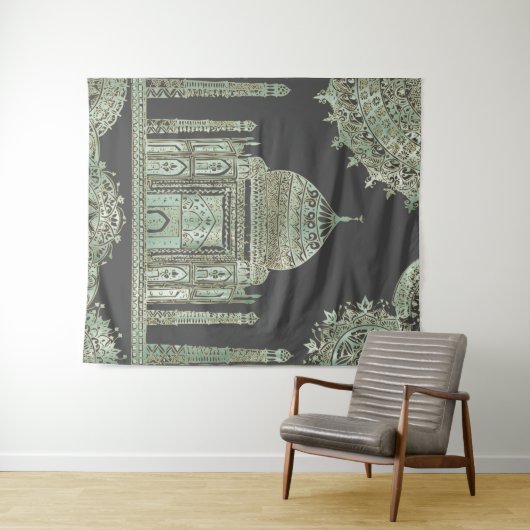 Tenture Taj Mahal - Style bohémien oriental (En situation (horizontale))