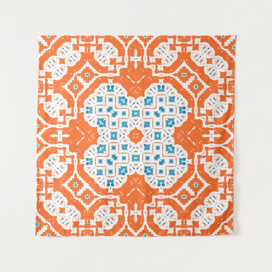 Tenture Talavera Mexicaine : Céramique Antique sans Seamle (Devant)