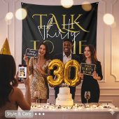 Tenture Talk To Me Thirty Birthday Celebration Wall