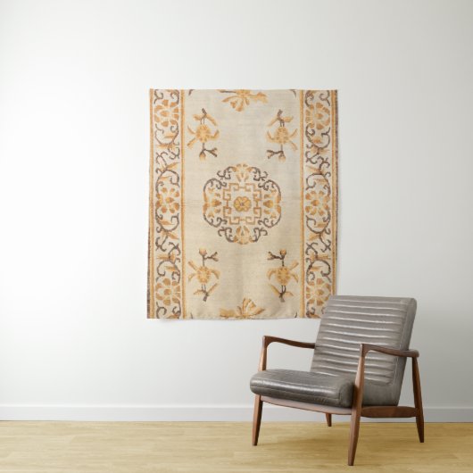 Tenture Tan Jaune Tibétain Brown  (En situation)