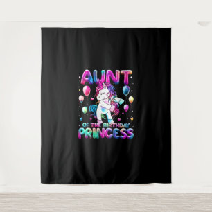Tenture Tante de la Fille Princesse Anniversaire Licorne F
