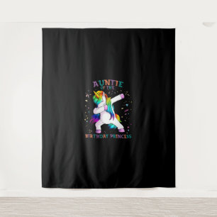 Tenture Tante de la princesse d'anniversaire Dab Licorne T