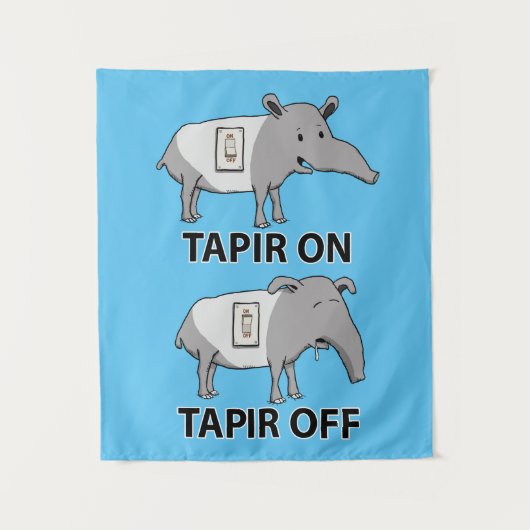 Tenture Tapir mignon et drôle sur le tapir (Devant)
