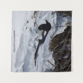 Tenture Tapis carré Black Billed Rocky Mountain Magpie (Devant (Horizontal))