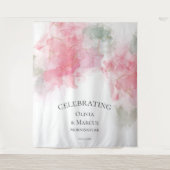 Tenture Tapis de mariage rose pâle élégant et chic, couleu (Devant)