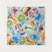 Tenture Tapis de passeport amusant (Devant (Horizontal))