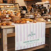 Tenture Tapis de table avec logo de boulangerie à rayures