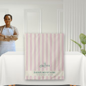 Tenture Tapis de table avec logo de boulangerie à rayures
