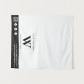 Tenture Tapis de table code QR logo monogramme Pop Up Shop (Devant (Horizontal))
