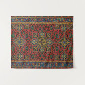 Tenture Tapis Persan Rouge Bleu Classique (Devant (Horizontal))