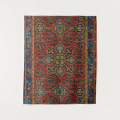 Tenture Tapis Persan Rouge Bleu Classique (Devant)